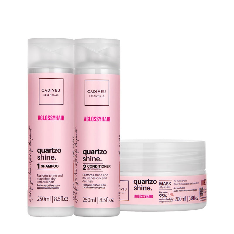 Kit Cadiveu Professional Quartzo Shine Shampoo Condicionador E Máscara (3 Produtos)