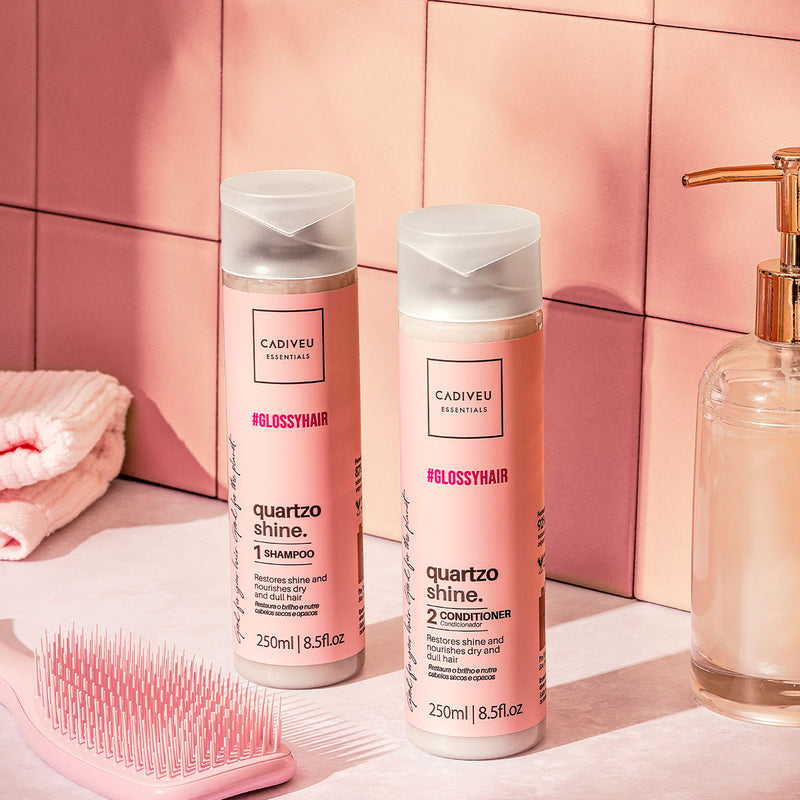 Kit Cadiveu Professional Quartzo Shine Shampoo Condicionador Máscara E Açaí Oil (4 Produtos)