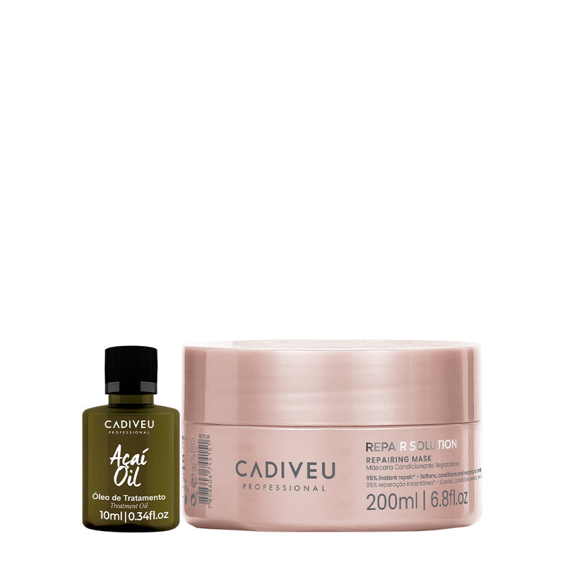 Kit Cadiveu Professional Repair Solution Açaí Máscara Oil (2 Produtos)