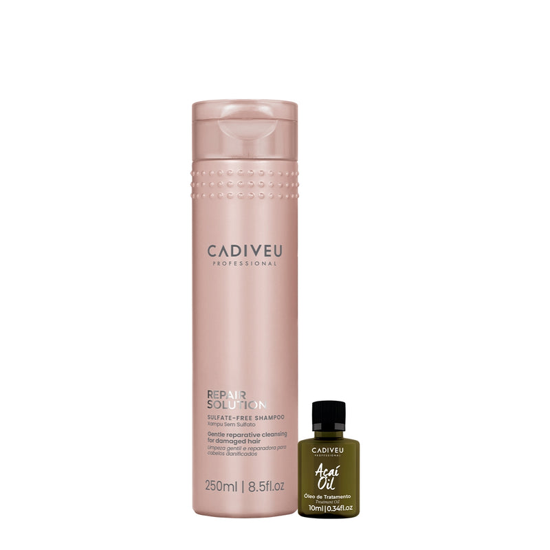 Kit Cadiveu Professional Repair Solution Açaí Shampoo Oil (2 Produtos)
