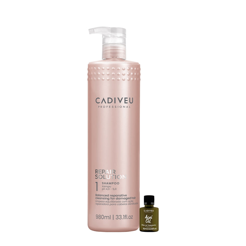 Kit Cadiveu Professional Repair Solution Açaí Shampoo Oil (2 Produtos)