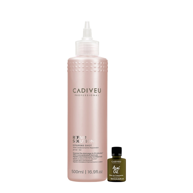Kit Cadiveu Professional Repair Solution Açaí Shot Oil (2 Produtos)