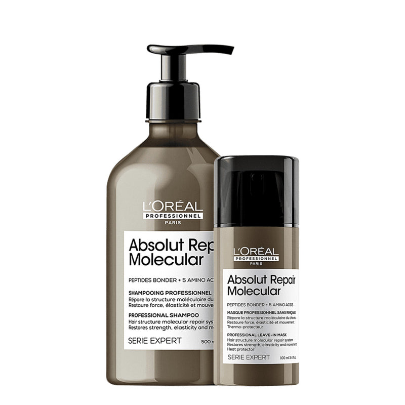 Kit L'Oréal Professionnel Absolut Repair Molecular Shampoo 500 E Leave-In (2 Produtos)