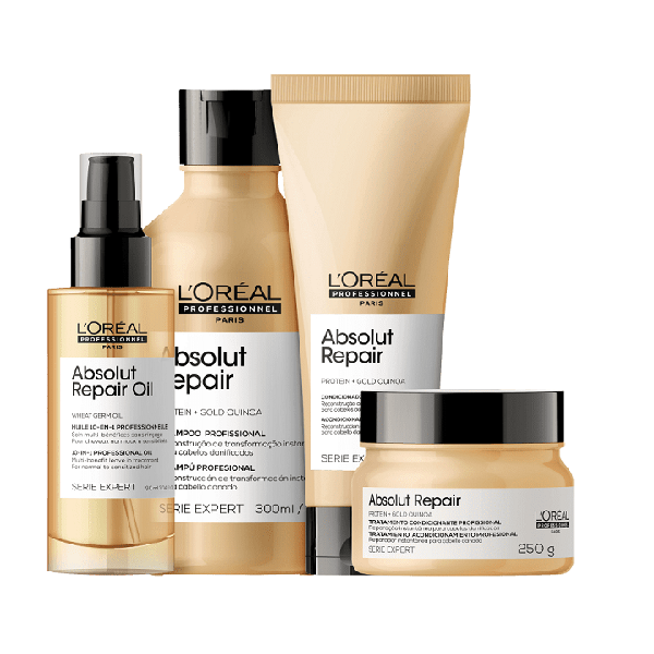 Kit L'Oréal Professionnel Kit Absolut Repair Gold Quinoa Protein Quarteto (4 Produtos)