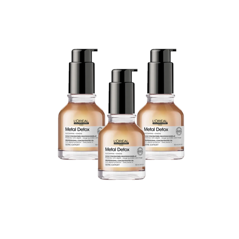 Kit L'Oréal Professionnel Metal Detox Huile - Óleo Capilar 50Ml (3 Unidades)