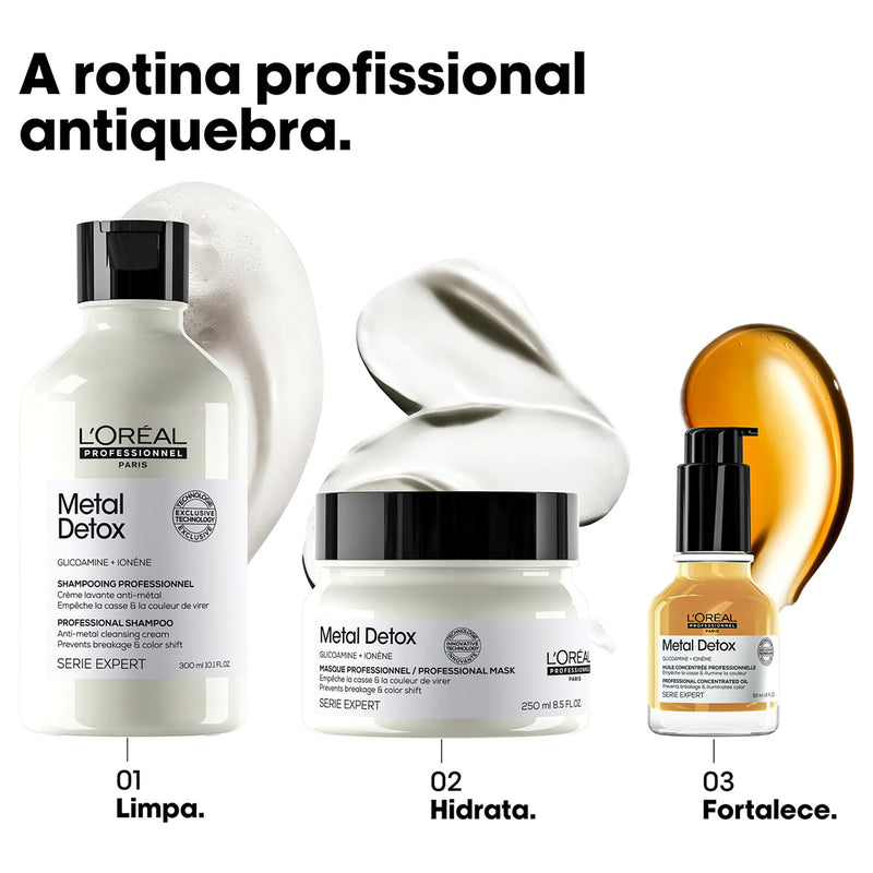 Kit L'Oréal Professionnel Metal Detox Máscara Oil (2 Produtos)