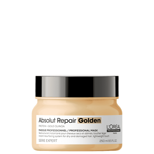 Kit L'Oréal Professionnel Serie Expert Absolut Repair Gold Quinoa Protein Shampoo 300Ml + Máscara Golden 250Ml + Óleo 90