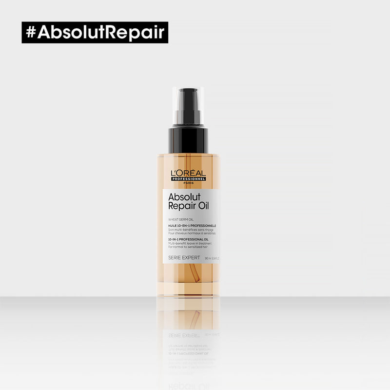 Kit L'Oréal Professionel Serie Expert Absolut Repair Gold Quinoa 10In1 Óleo 90 E Ampola De Nutrição (2 Produtos)