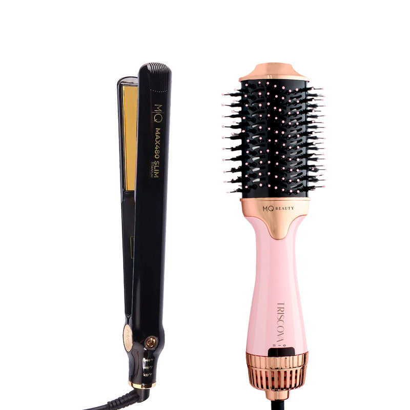 Kit Mq Professional Max480 Slim Titanium Chapinha E Beauty Triscova 1200W 110V Escova Secadora (2 Produtos)