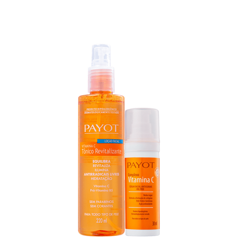Kit Payot Complexo Vitamina C Sérum Anti-Idade 30Ml E Tônico Facial 220Ml
