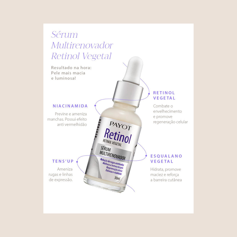 Kit Payot Retinol Multirenovador Sérum Máscara Nécessaire (3 Produtos)