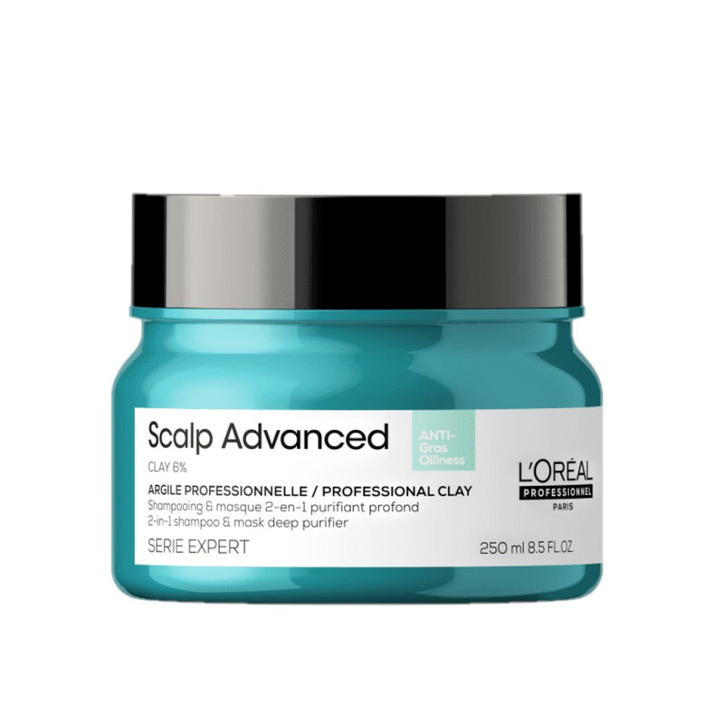 L'Oréal Professionnel Scalp Advanced Anti Gras Oiliness Máscara Argila 250Ml