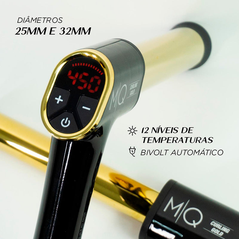 Mq Professional Curling Gold Titanium 25Mm - Modelador De Cachos