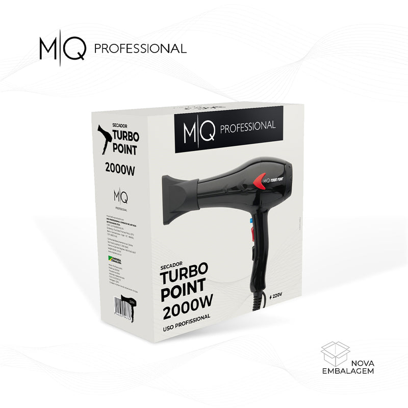 Mq Turbo Point Black 2000W 220V - Secador De Cabelo