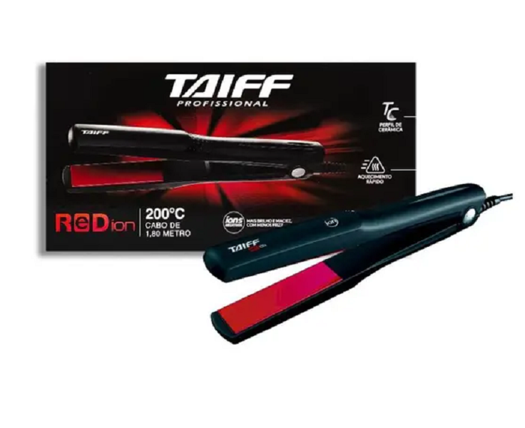 Taiff Chapinha Elegance Red Ion + Modelador De Cachos Fox 3 Soft Rose 1" 25Mm