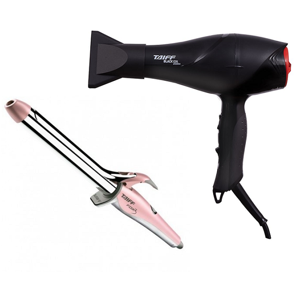 Taiff Secador Black Ion 2000W 110V E Modelador Fox 3 Rose 1 25Mm Bivolt