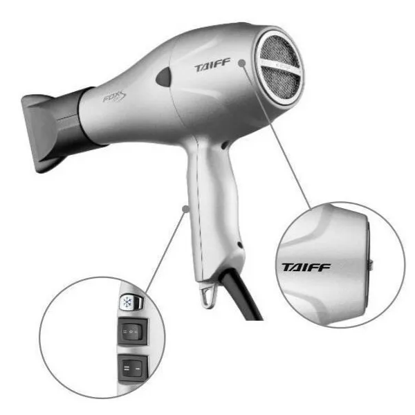 Taiff Secador Fox Ion S 2100W 110V+Elegance Red Íon 200C Bivolt